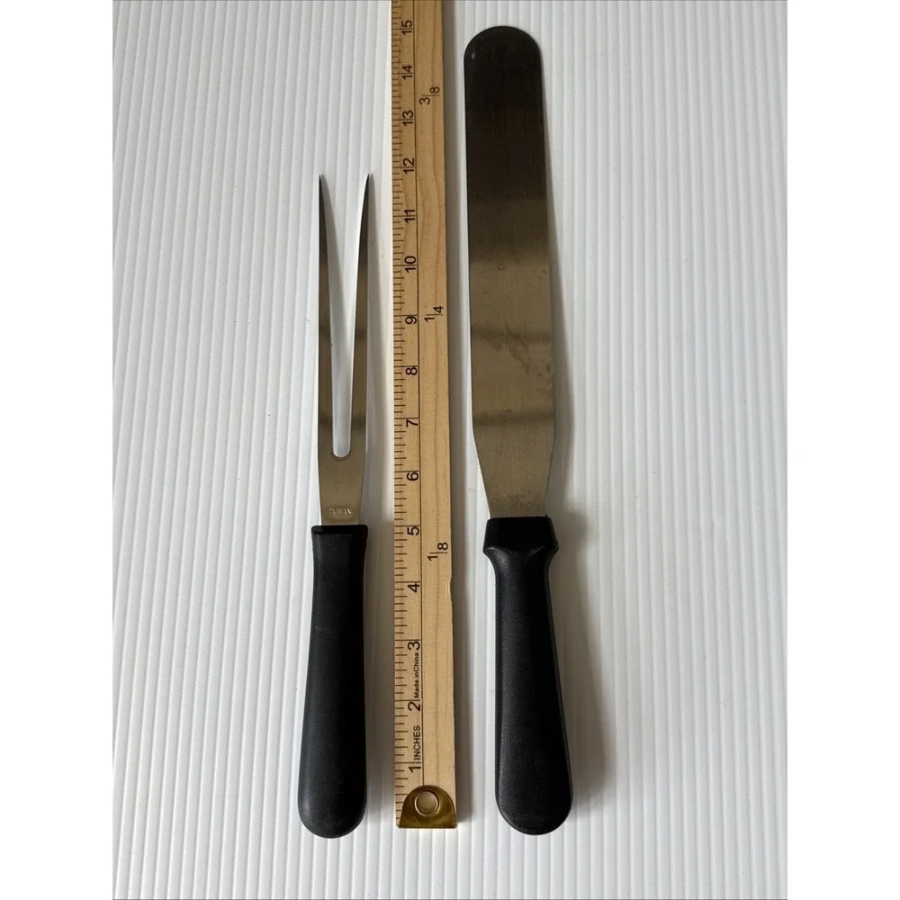 Mercer‎ Cutlery M14007 Carving Fork M18800 Bread Knife Stainless Steel